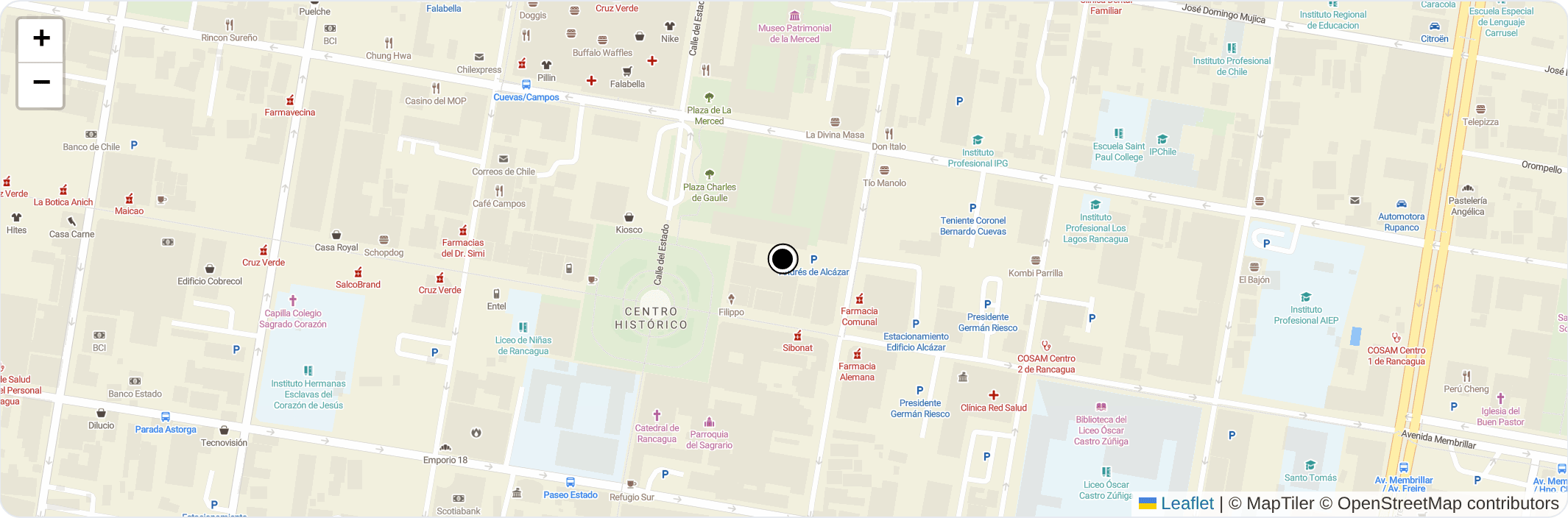 Monitoreo en vivo: mapa con la posici&oacute;n del guardia y la ronda en curso, actualizado cada cinco segundos.